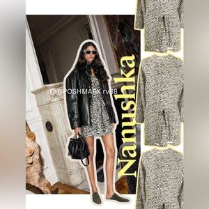 NANUSHKA ZEBRA Belted Mini Dress